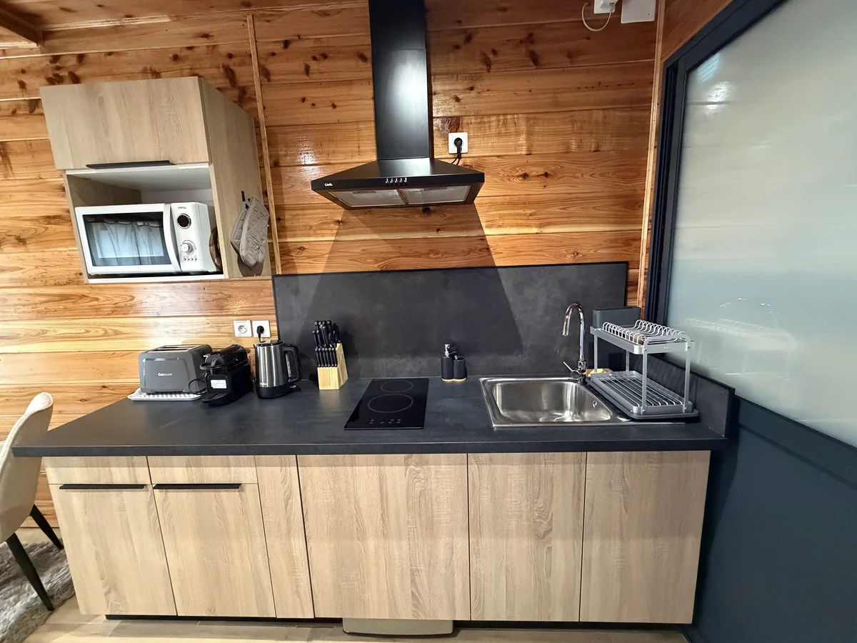 La kitchenette du studio Les 3 Salazes